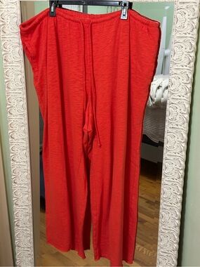 Aerie Red-Orange Cozy Lounge Pants